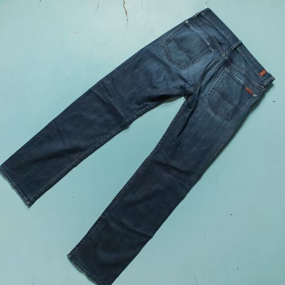 7 For All Mankind Standard Straight Leg Button Fly Mens Jeans Size 31 Waist - Picture 11 of 11